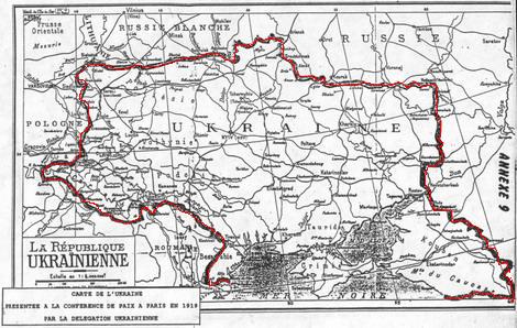 Землі, населені українцами у 1918—1920 рр. Матеріали Мирної Конференції в Парижі, 1919