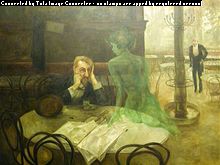 The Absinthe Drinker by Viktor Oliva (18611928)